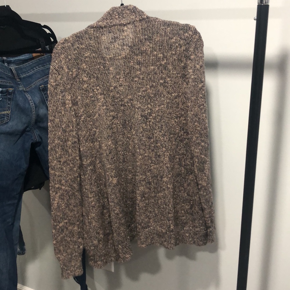 CABI swear by sweater brown marled open front cardigan E8 - Picture 8 of 8